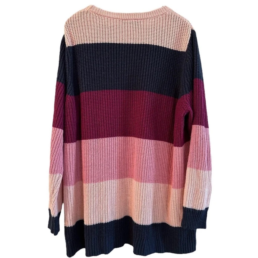 Lane Bryant Long Sleeve Curvy Color Blocked Knit Sweater size 22/24 - Picture 3 of 9